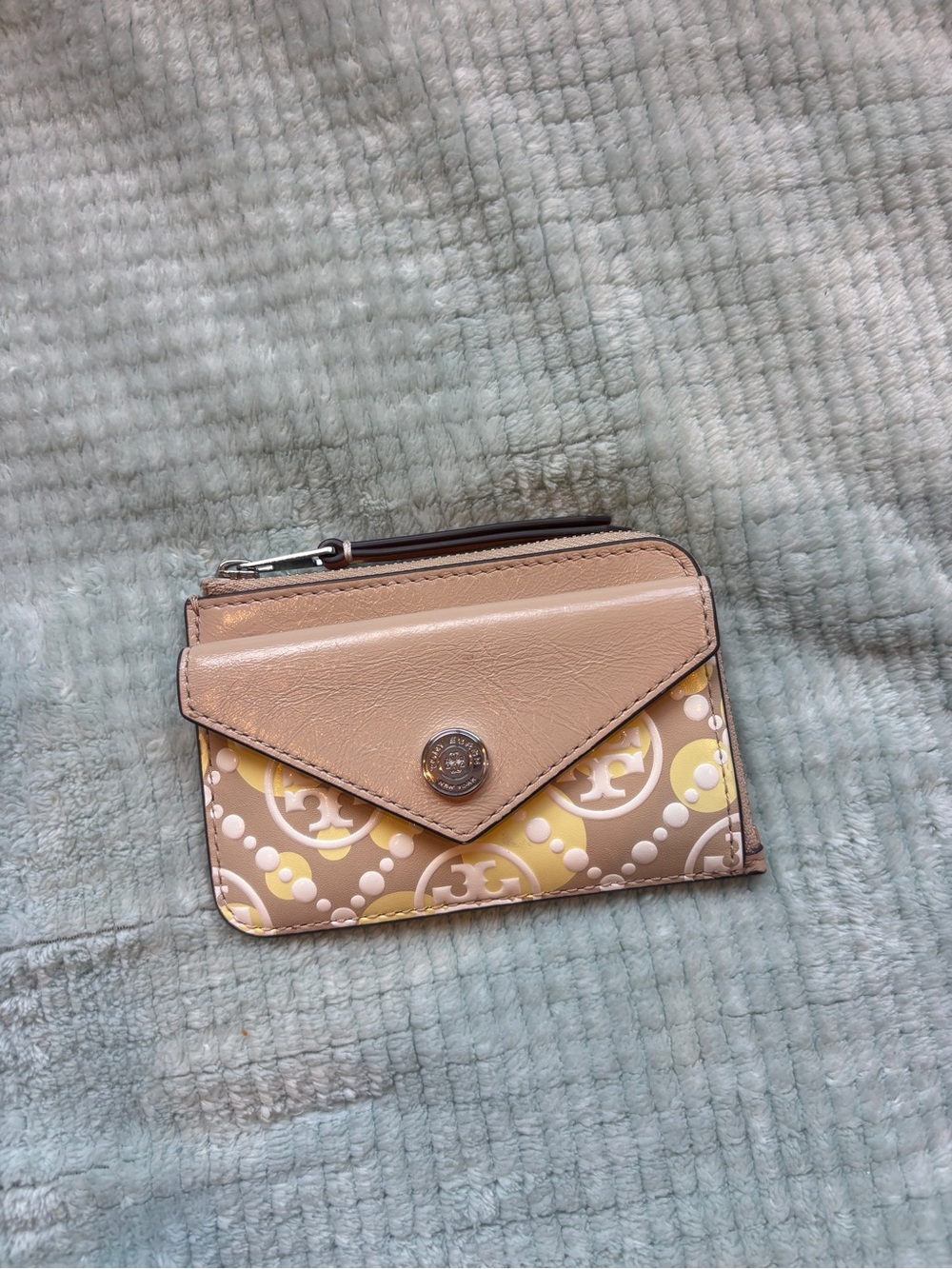 T Monogram Leather Card Case